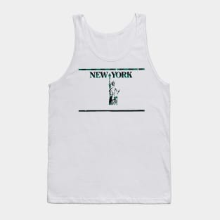 New York Buffalo Plaid Vintage License Plate design Tank Top